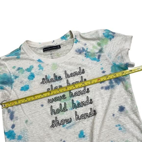 Abercrombie & Fitch Tie Dye T-shirt with Embroidery, Size XS - Picture 6 of 6